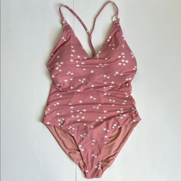 NWT WET Swimwear Aria Monokini in Rose Stars - M - Picture 3 of 8